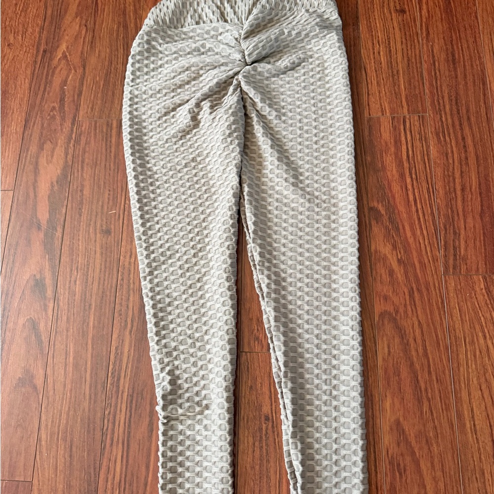 Textured Gray Leggings